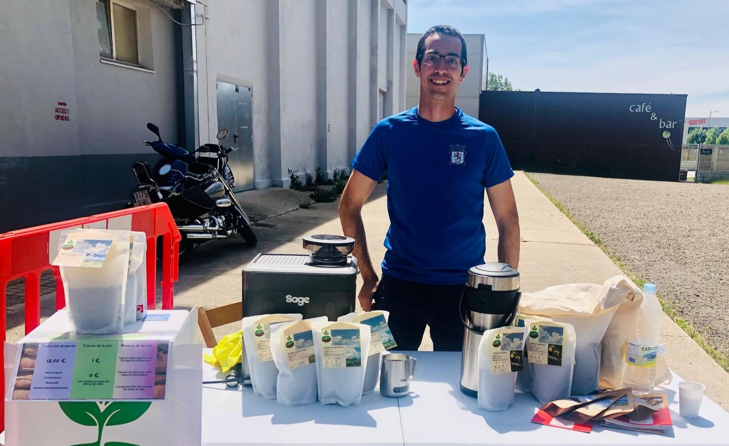 Stand de Orígenes cafés de especialidad